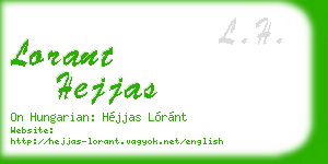 lorant hejjas business card
