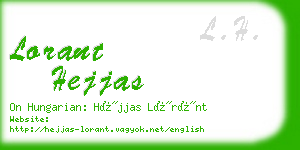 lorant hejjas business card